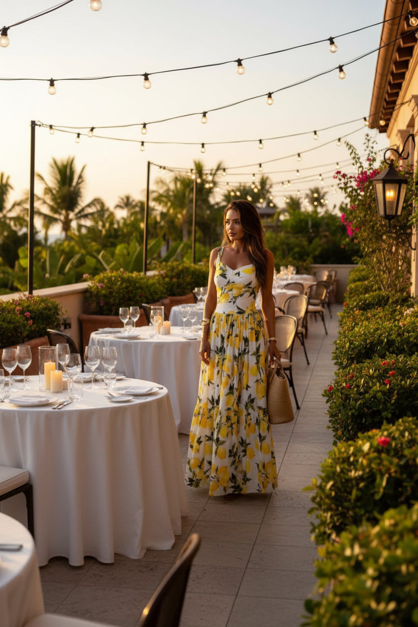 Lemon Print Dress
