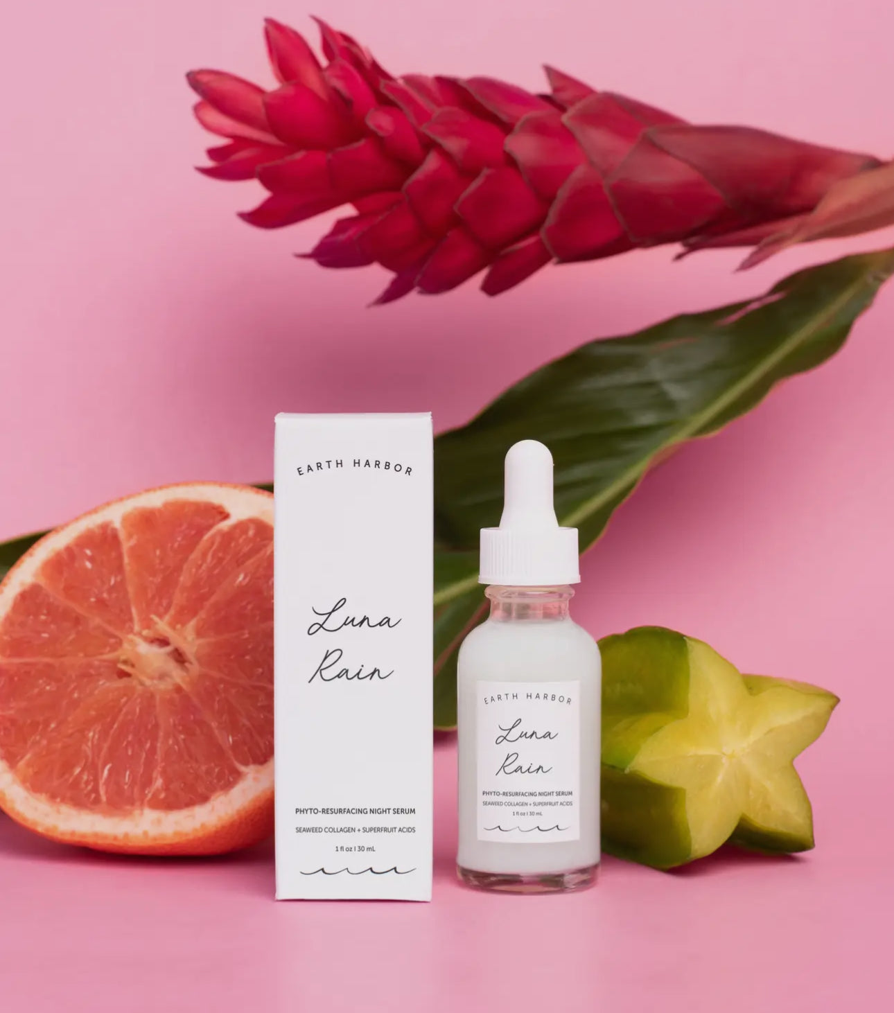 Luna Rain Night Serum: Superfruit Acids + Seaweed Collagen