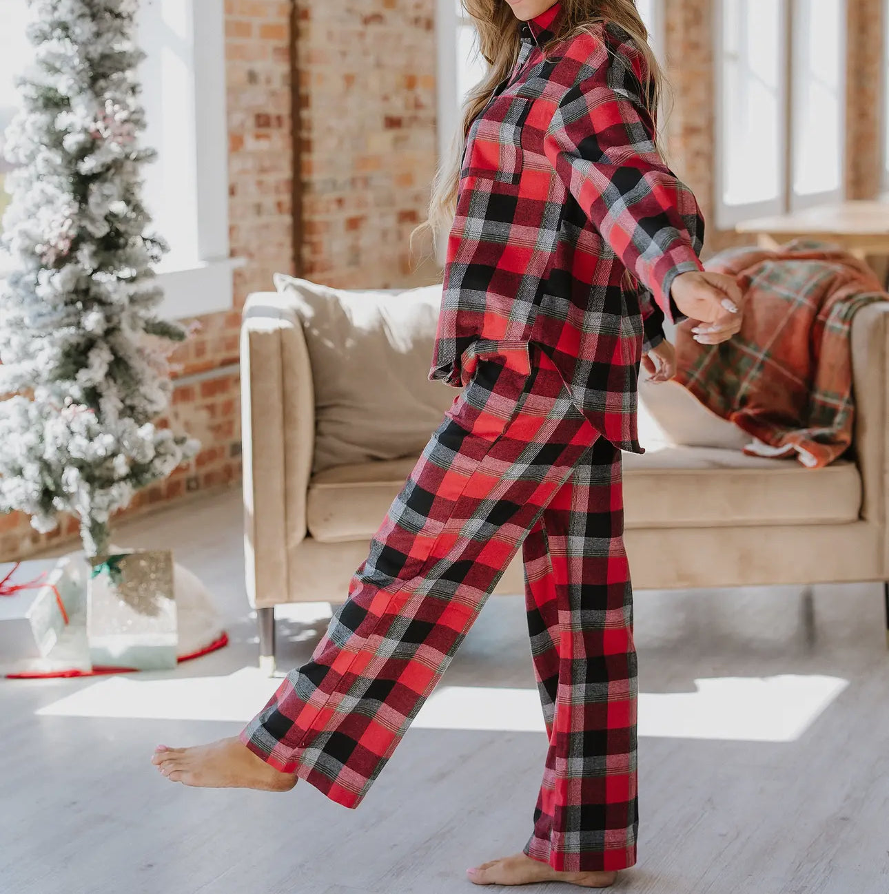 Matteson Checkered Christmas Pajama Set