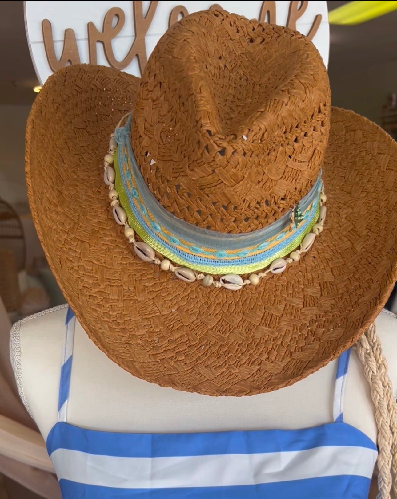 Custom Coastal Straw Hat