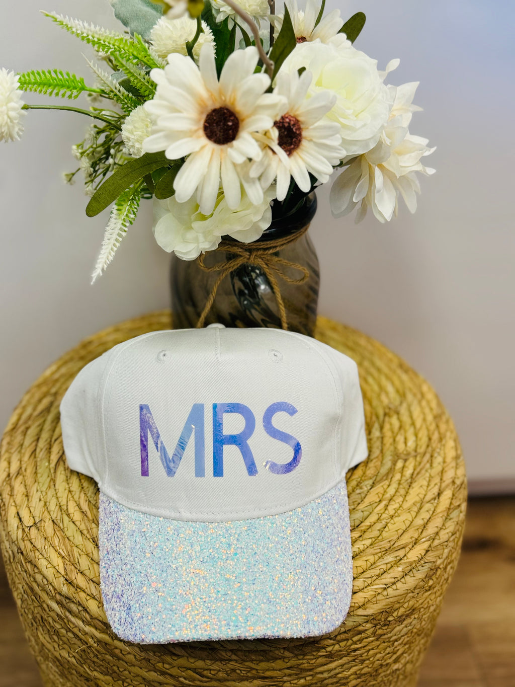 MRS & BRIDE Wedding Party Glitter Hats