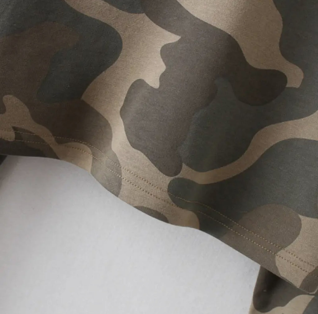 Camo Cropped Hoodie