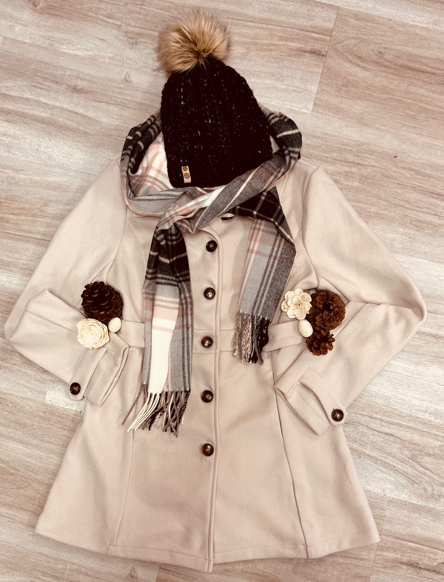 Elegant Lapel Button-Down Coat Jacket