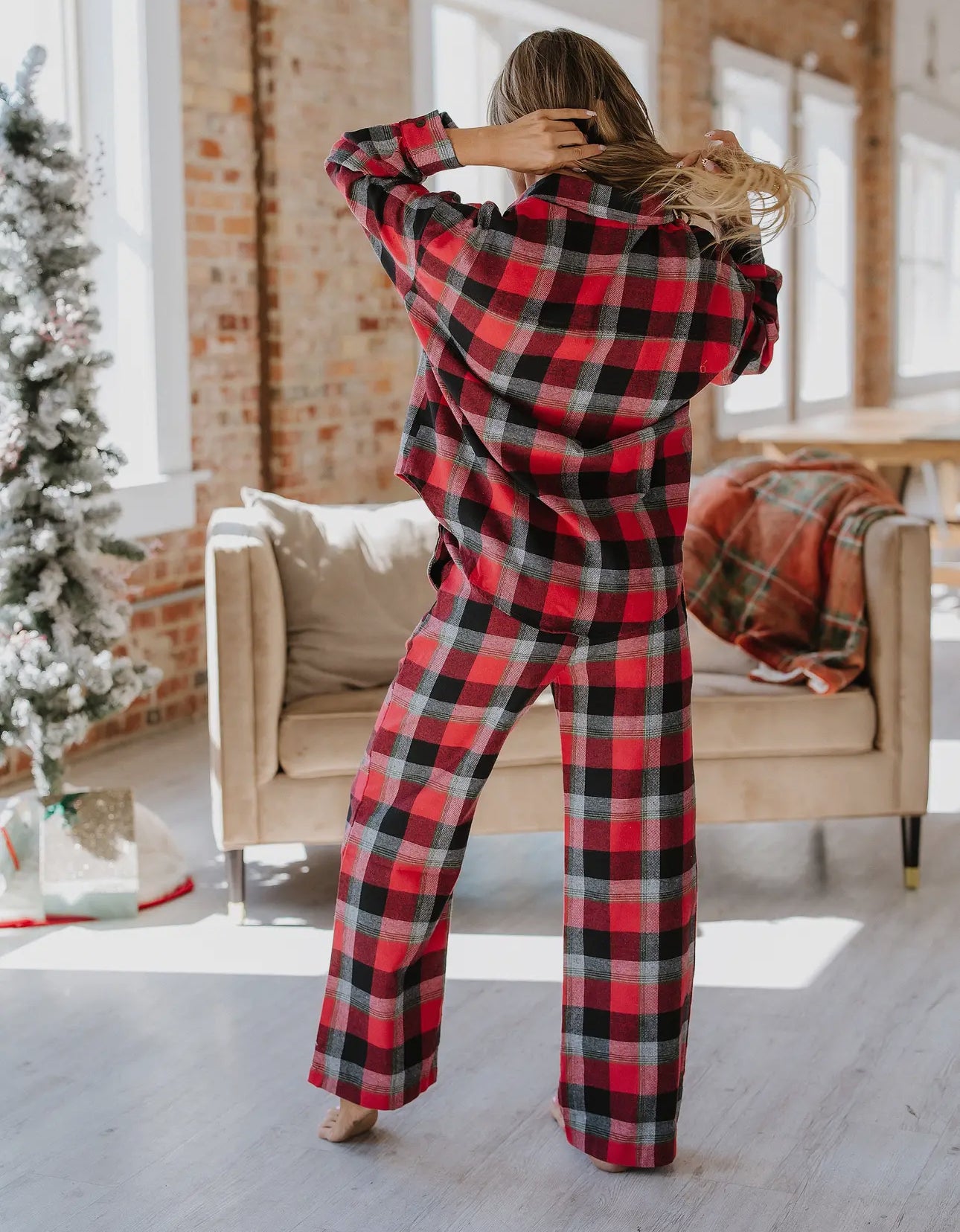 Matteson Checkered Christmas Pajama Set