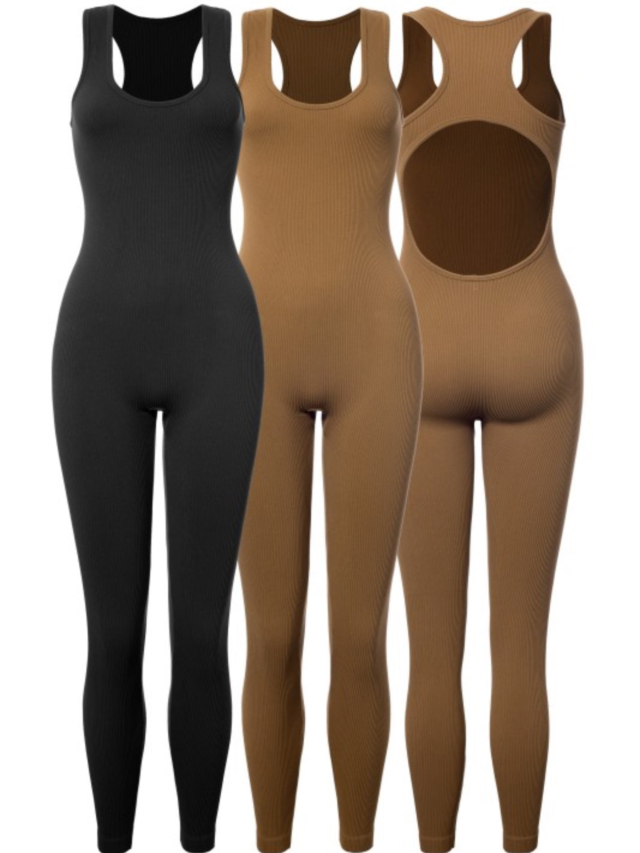 Ribbed Racer Hale Back Sleeveless Tank Jumper