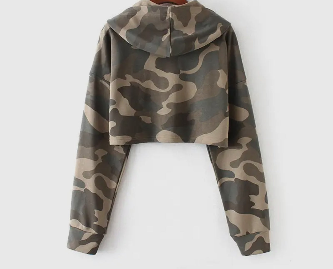 Camo Cropped Hoodie