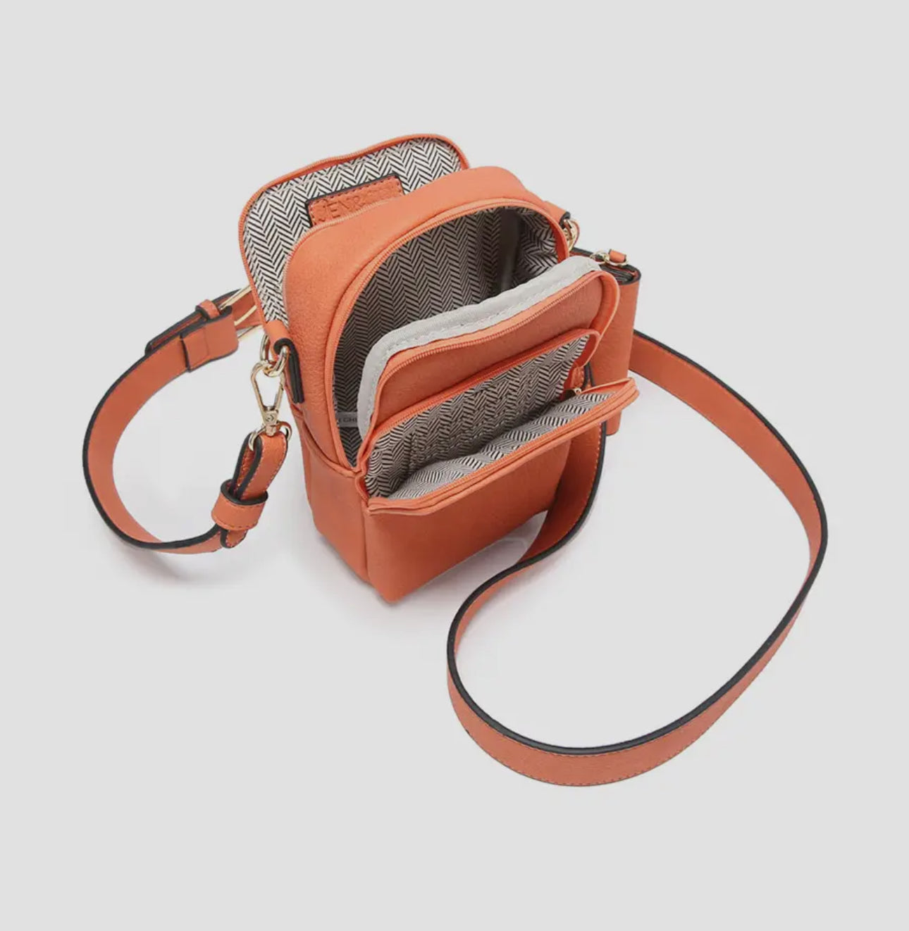 Parker Denim 3 Compartment Crossbody Bag