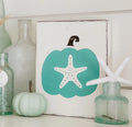 Starfish Pumpkin Beach Sign