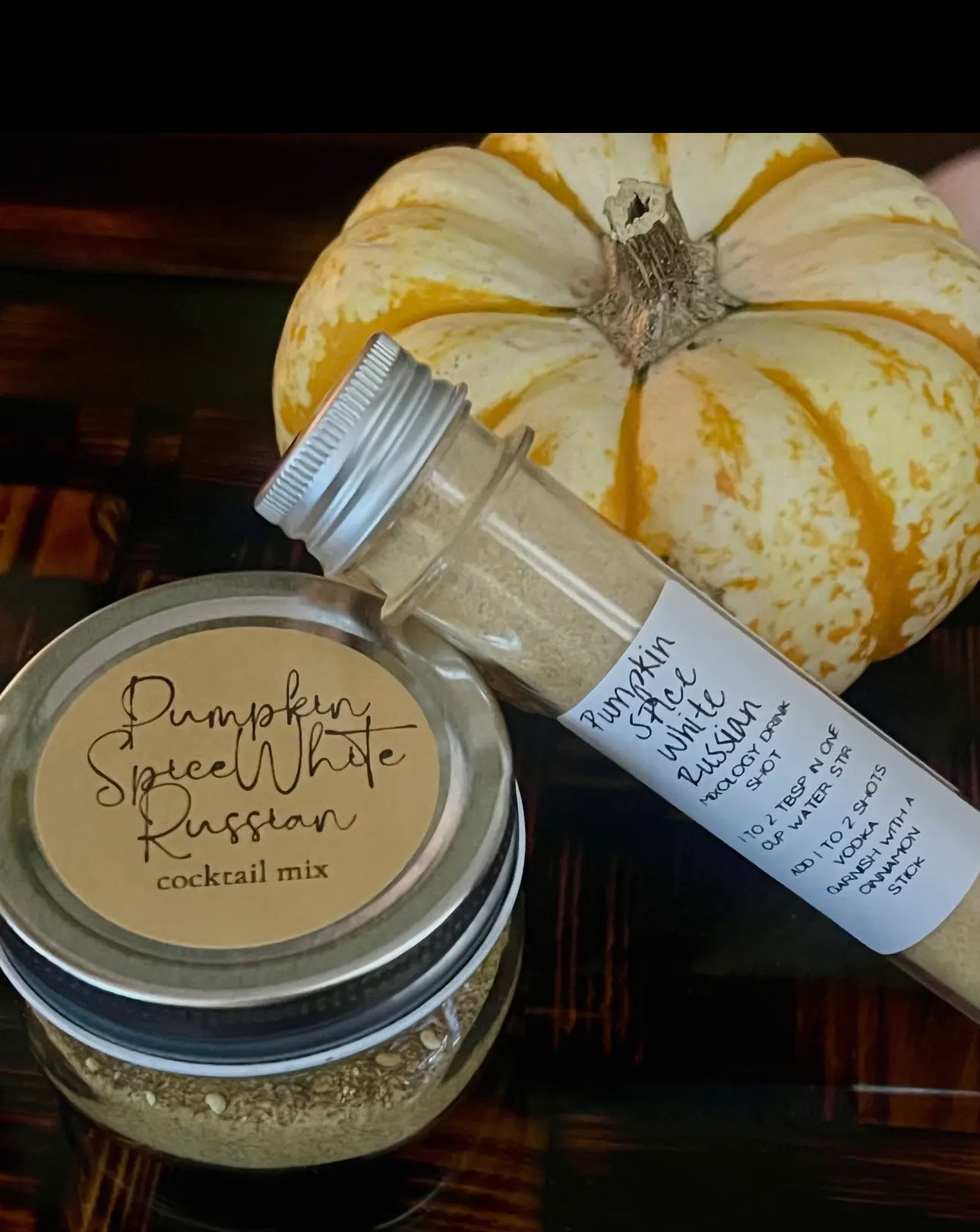 Pumpkin Spice White Russian Mix Jar