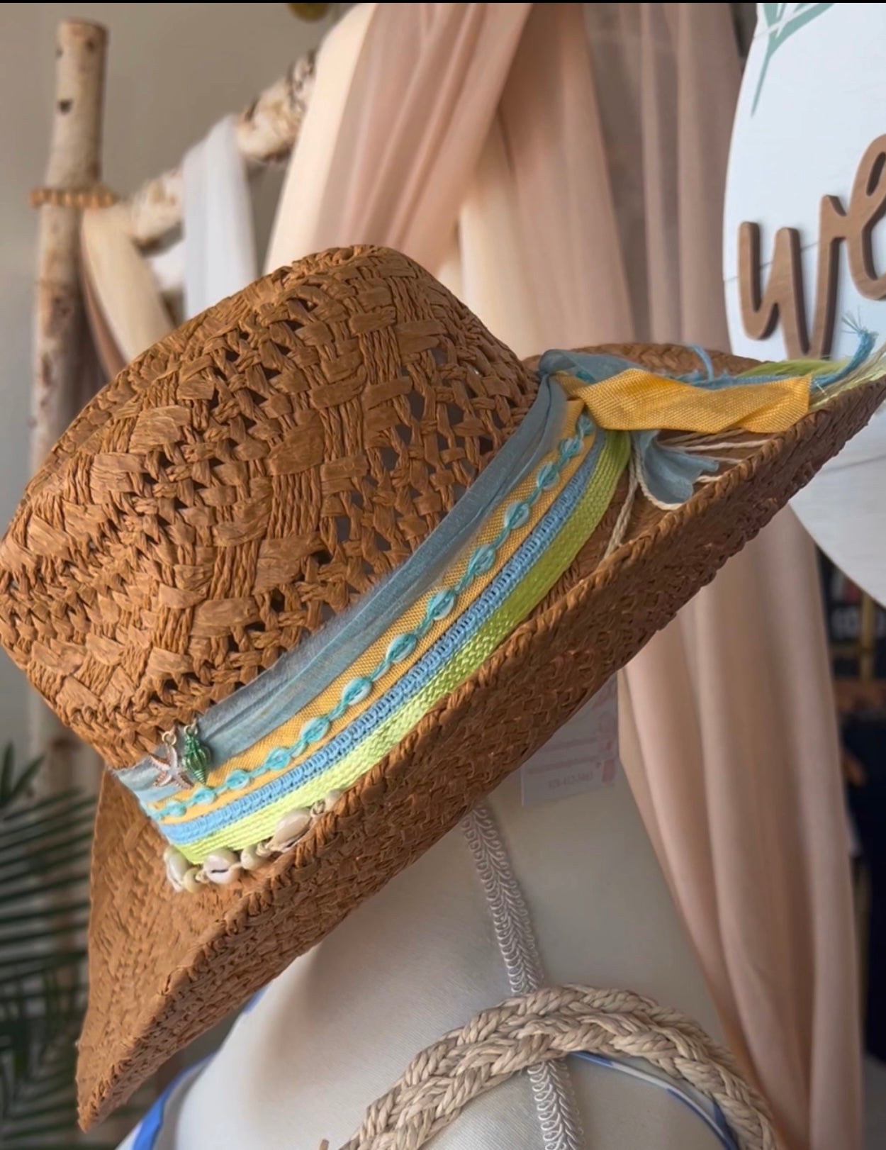 Custom Coastal Straw Hat