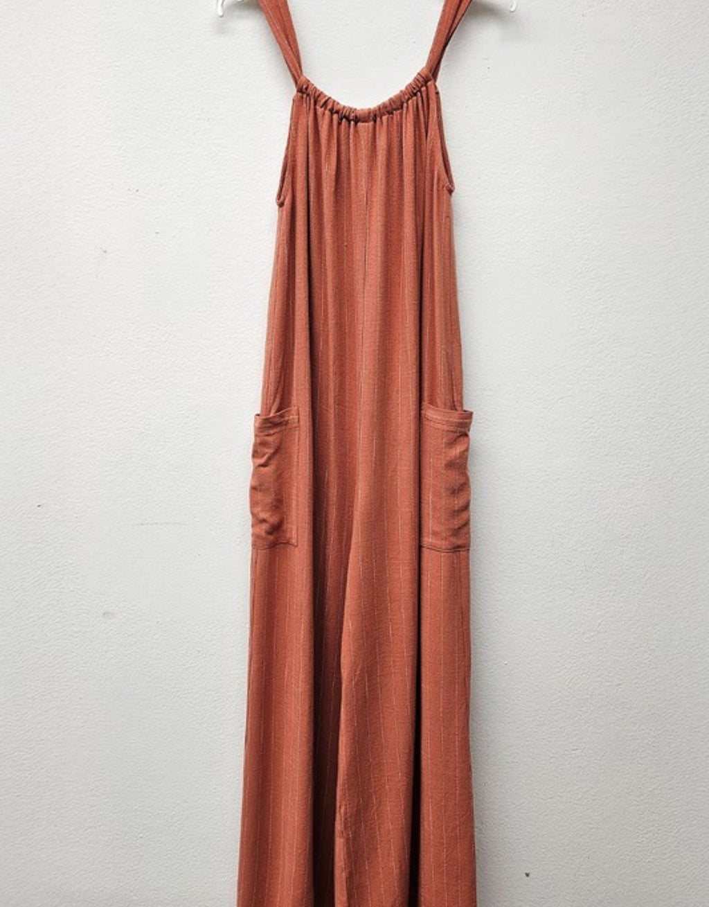 Striped Linen Wide Leg Jumpsuit