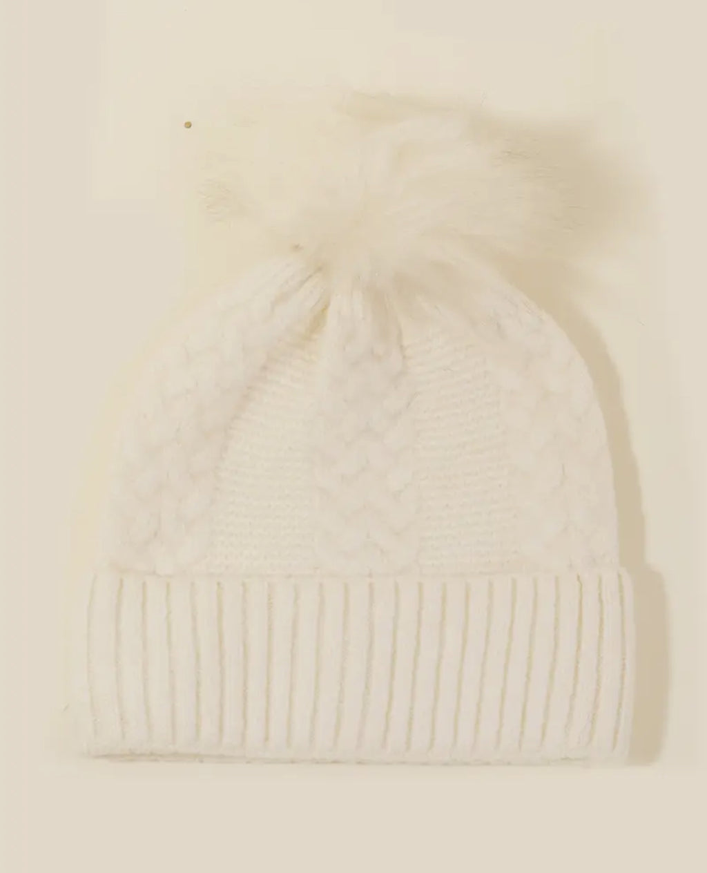 Crochet Knit Pompom Beanie