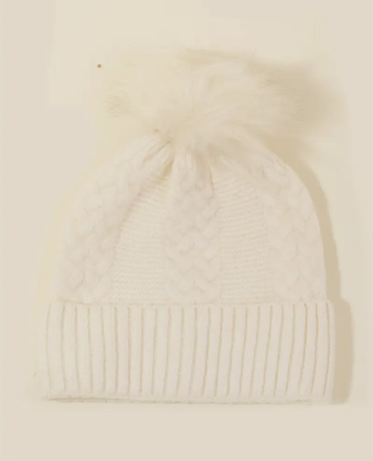 Crochet Knit Pompom Beanie