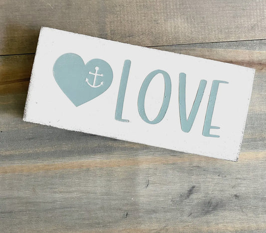 Love Heart Anchor Sign