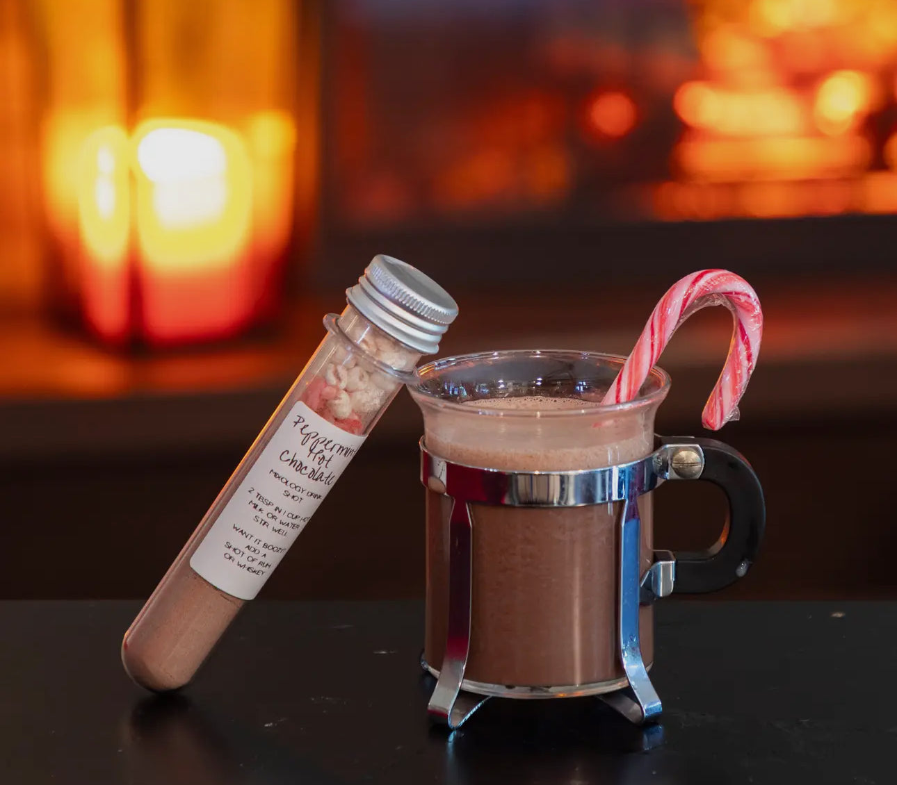 Peppermint Hot Chocolate Mix Shot