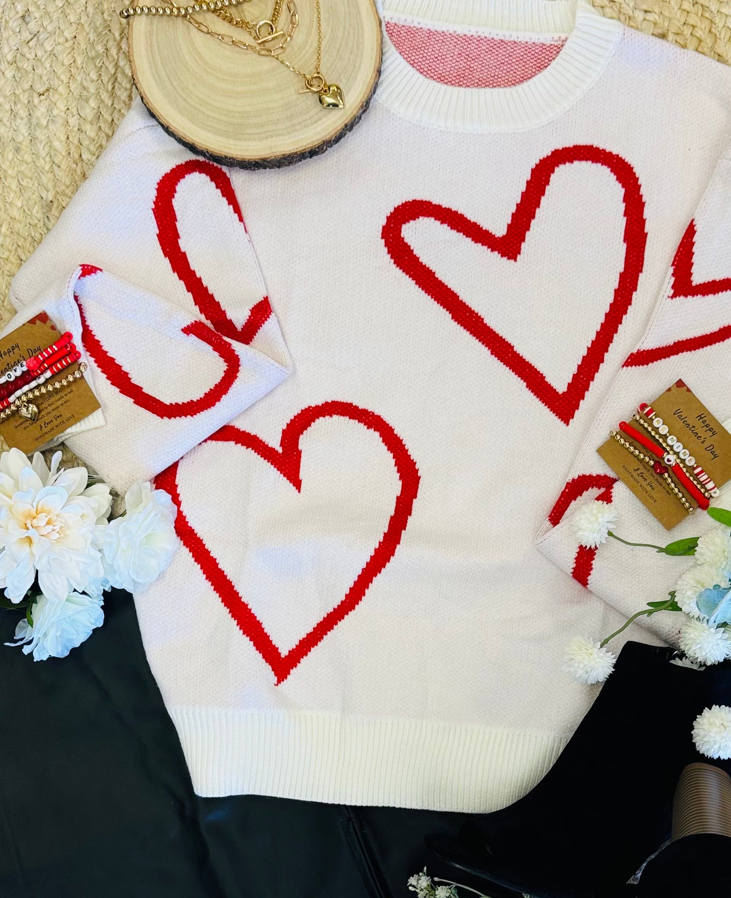 Heart Valentine’s Day Pullover Sweater