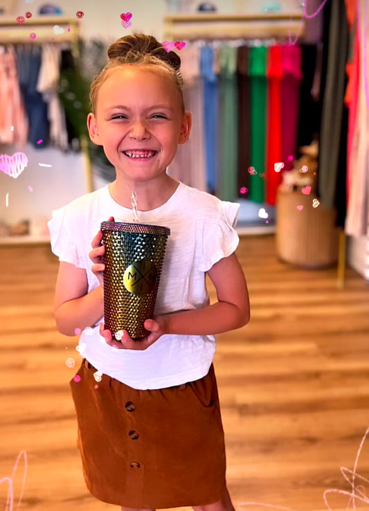 Mini X Studded Plastic Tumbler - Mermaid