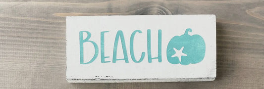 Beach Pumpkin Sign