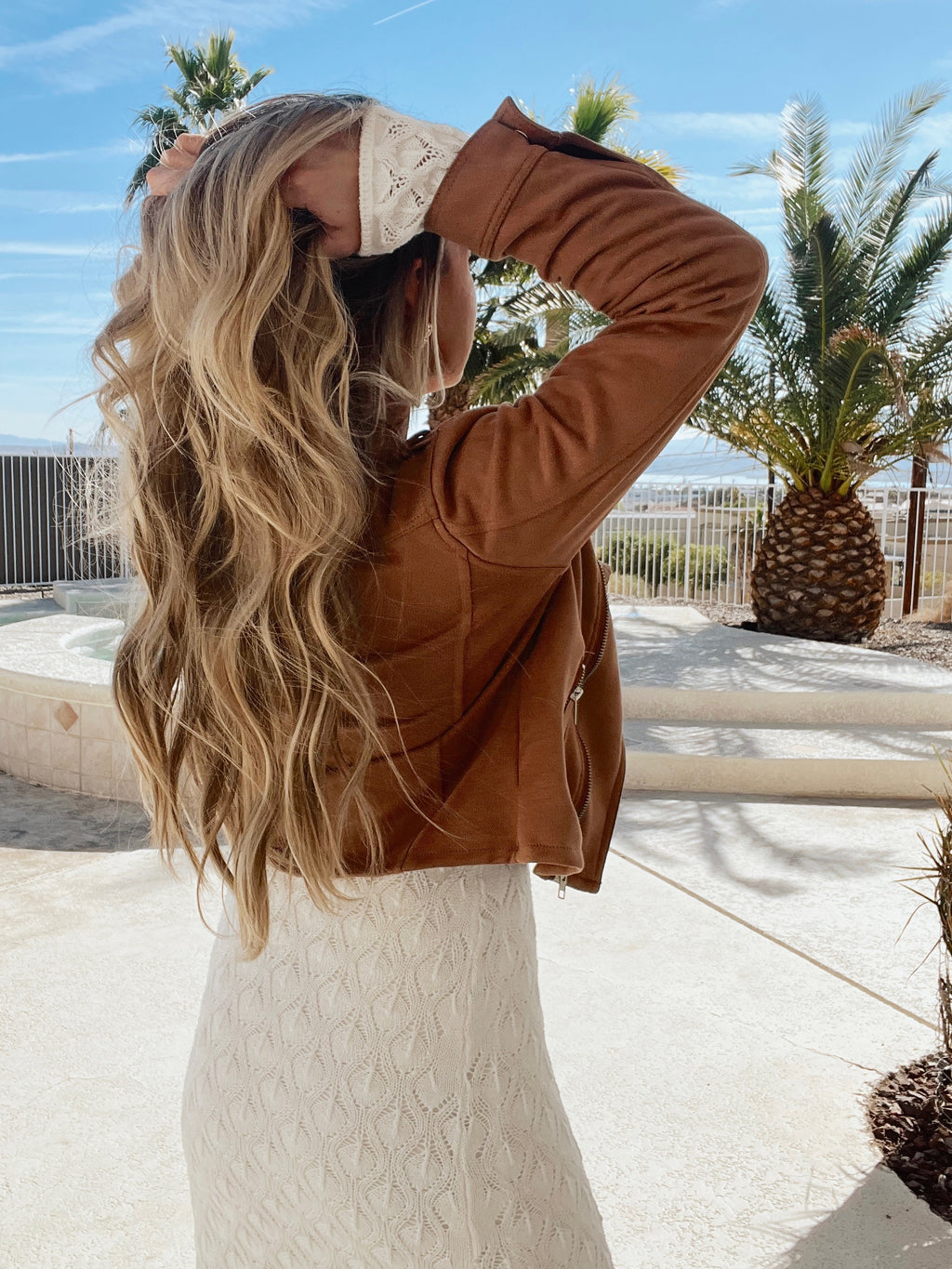 Diagonal Zipper Fleece Jacket