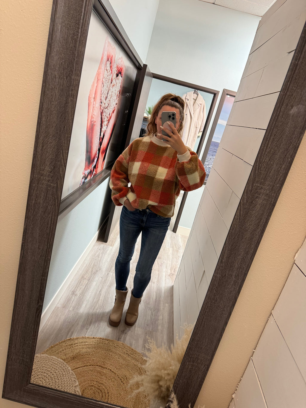 MULTICOLORED CHECKERED PULLOVER