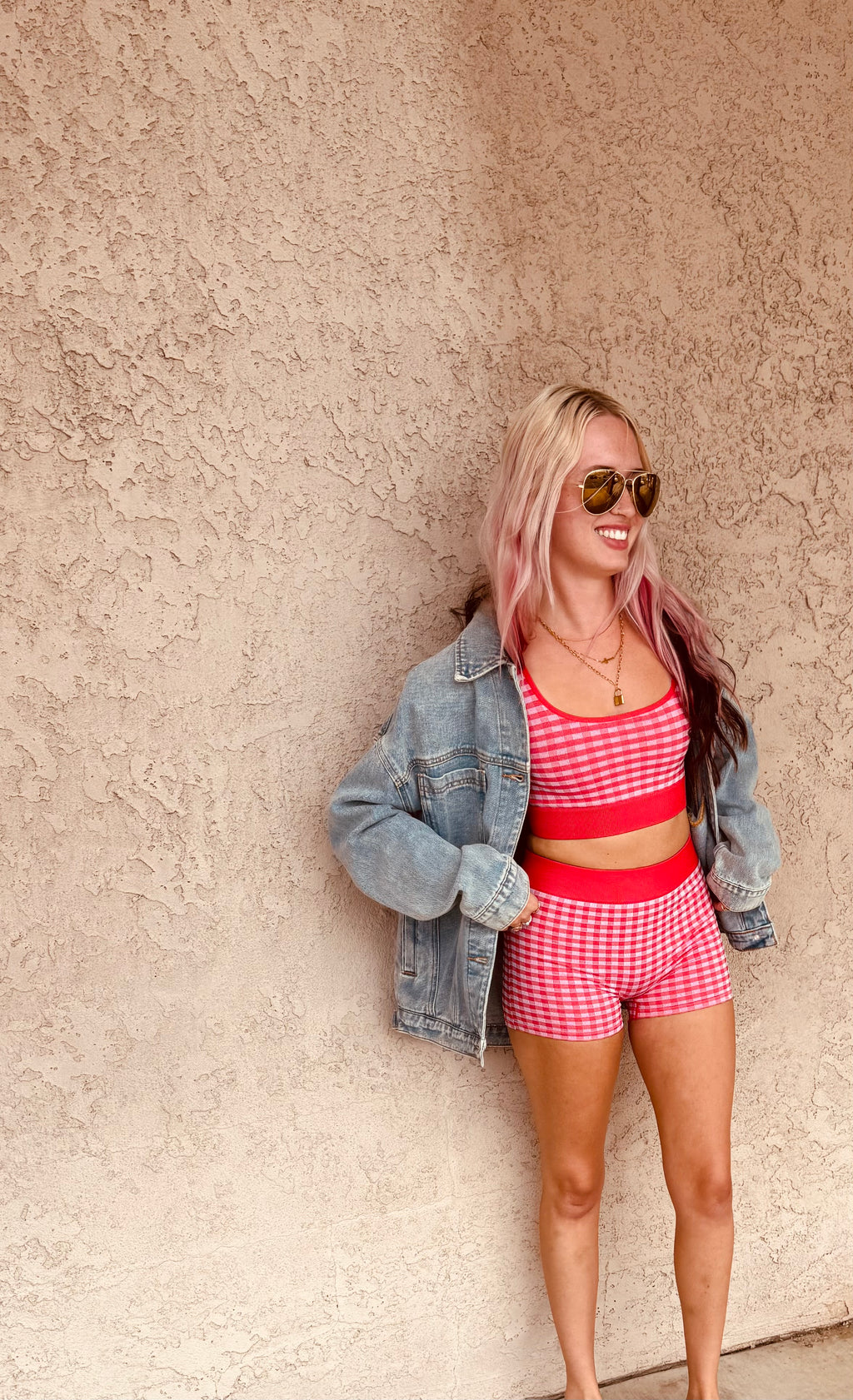 GINGHAM TANK TOP