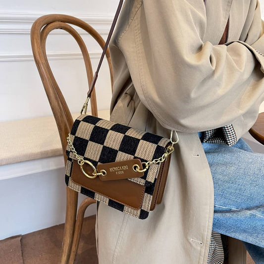 Checkered Crossbody Bag