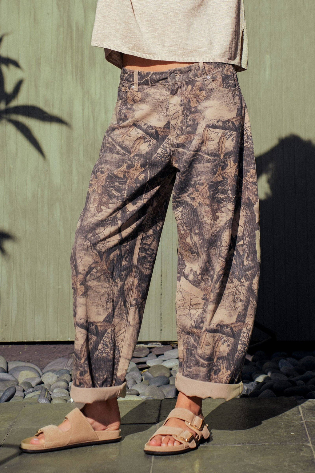Vintage Washed Camo Barrel Pants (PRE🤍ORDER)