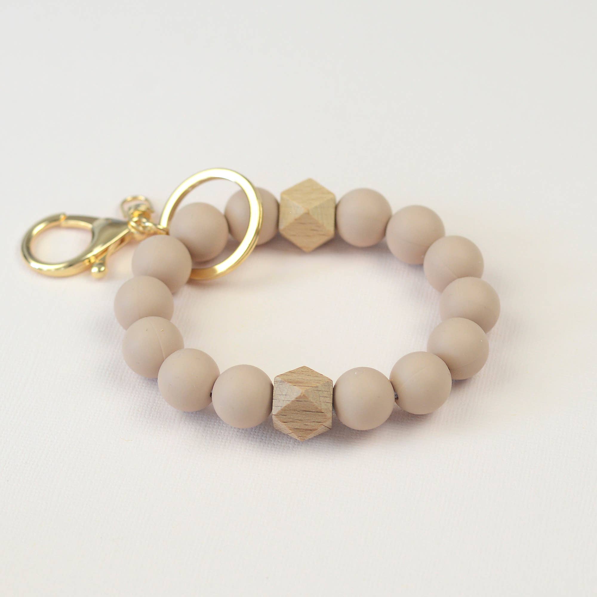 Solid Neutrals Silicone Keychain