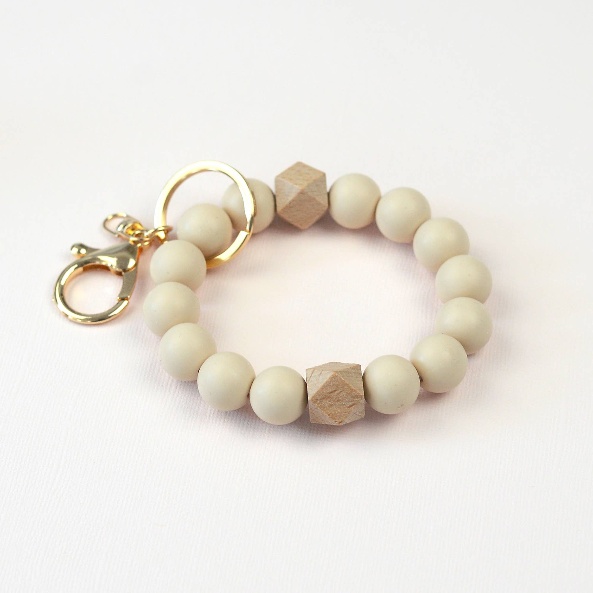 Solid Neutrals Silicone Keychain