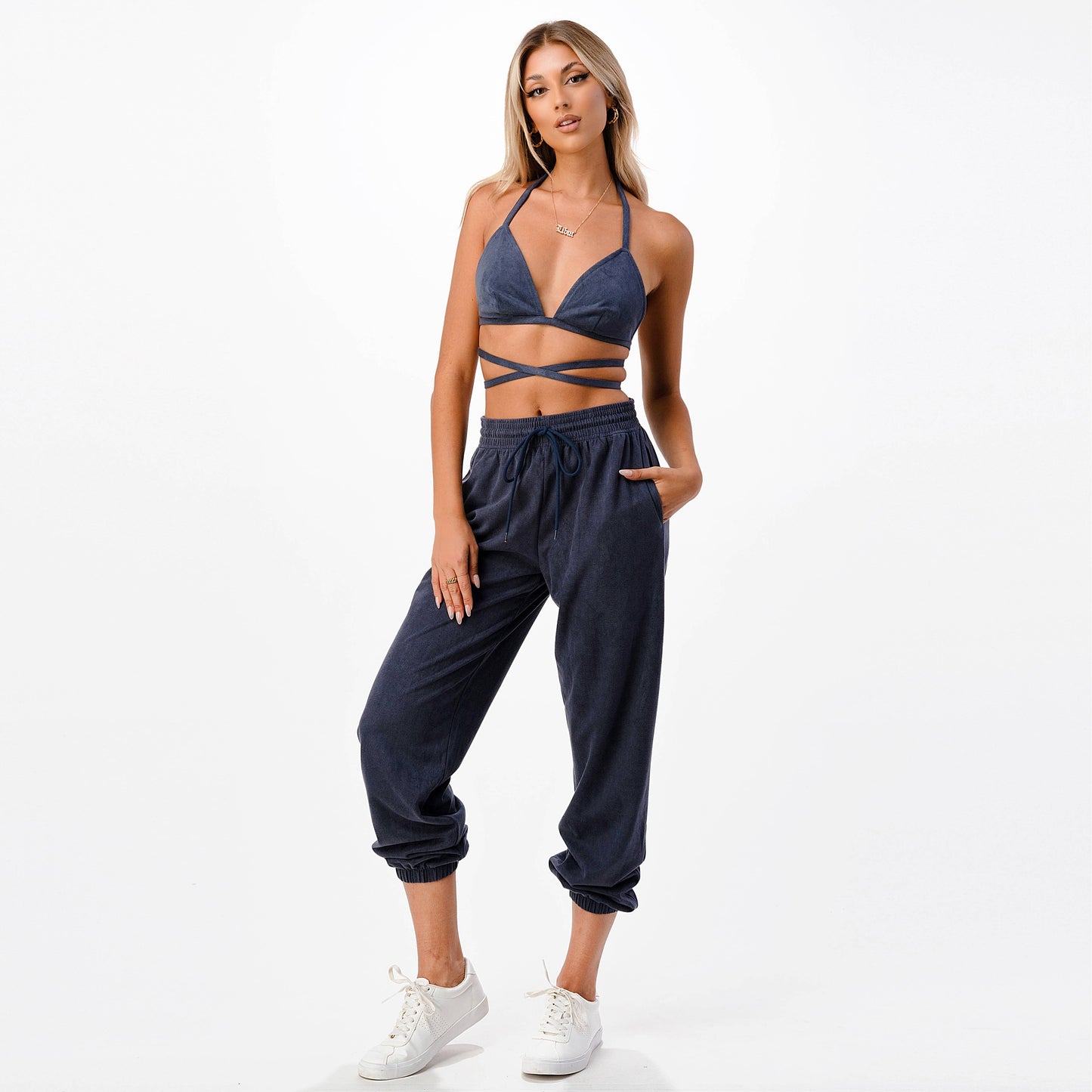 Bralette top with straps at the waist