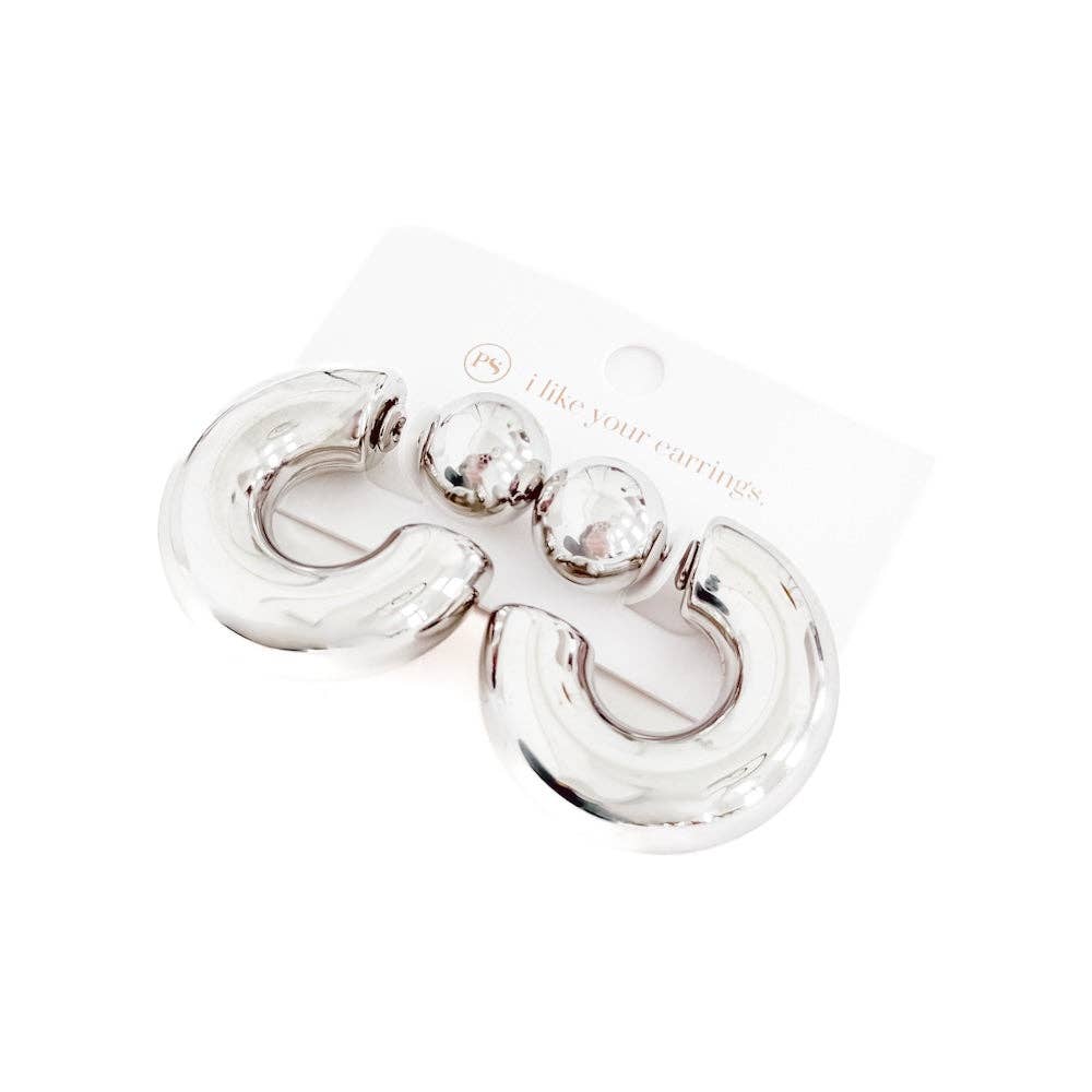Caroline Reversible Hoop Earrings - WATERPROOF
