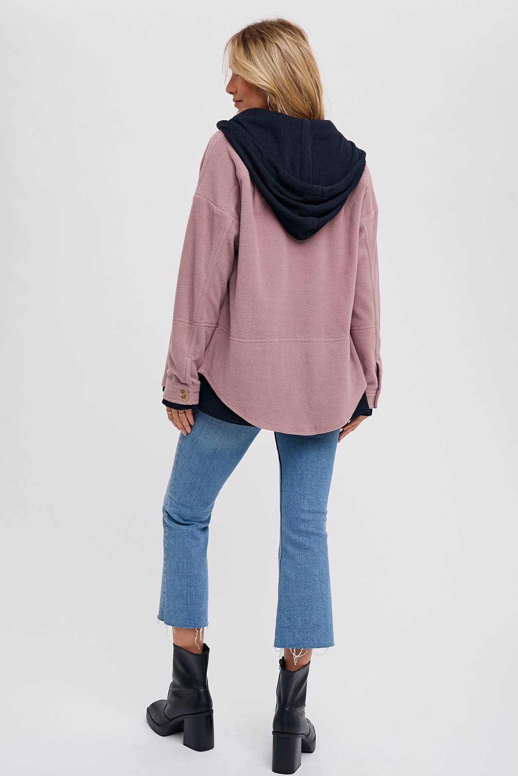 FLEECE HOODIE SHACKET