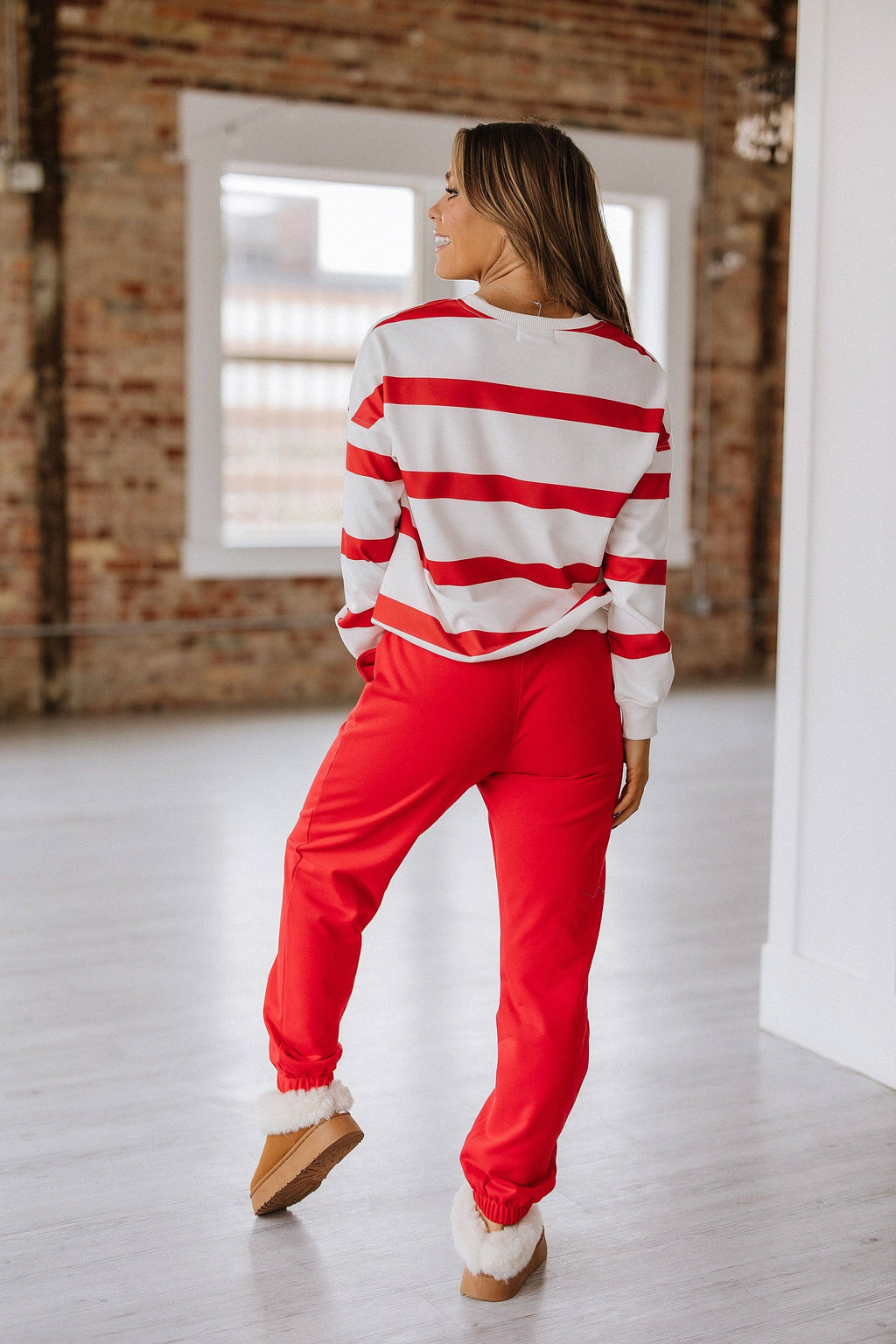 Striped Pullover and Joggers Set