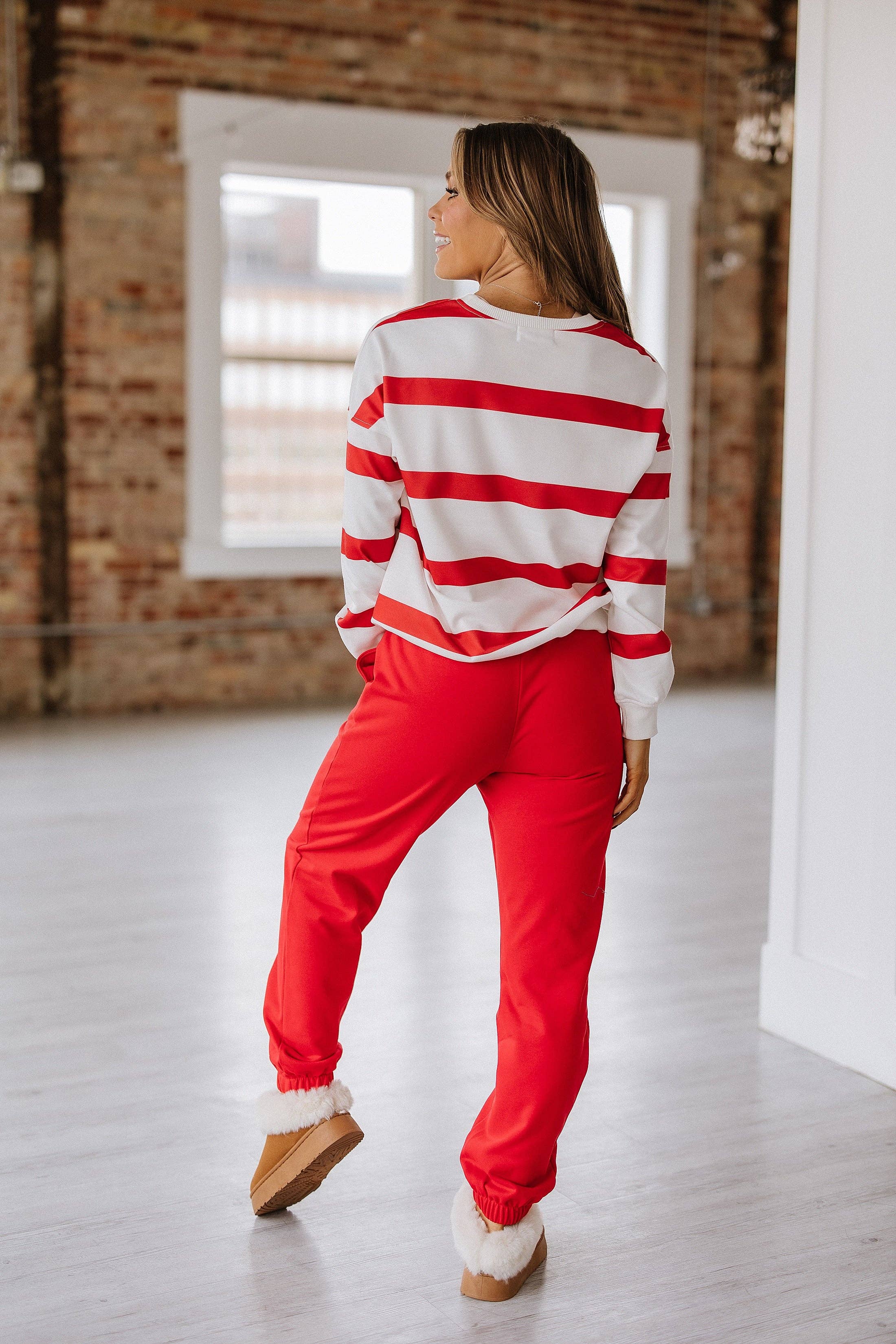 Striped Pullover and Joggers Set