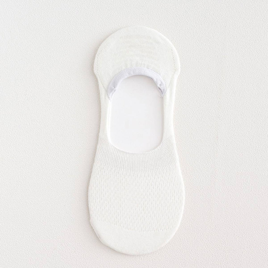 Mesh Solid No Show Socks
