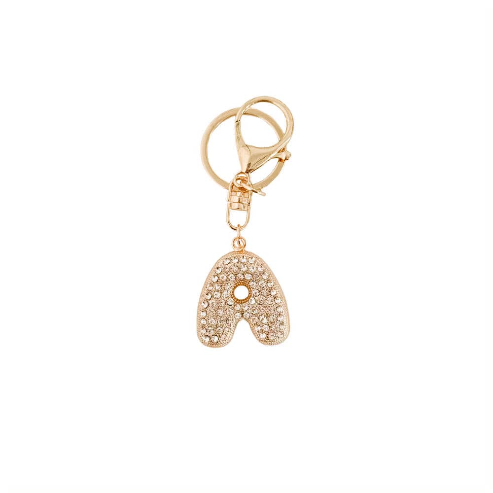 Diamond Initial Bag Charm