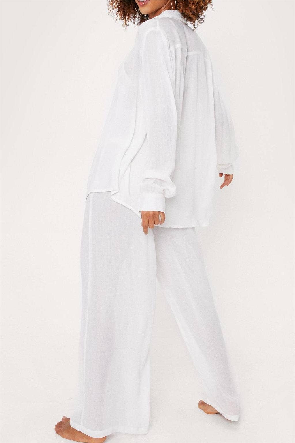 Cover up smock mesh pants