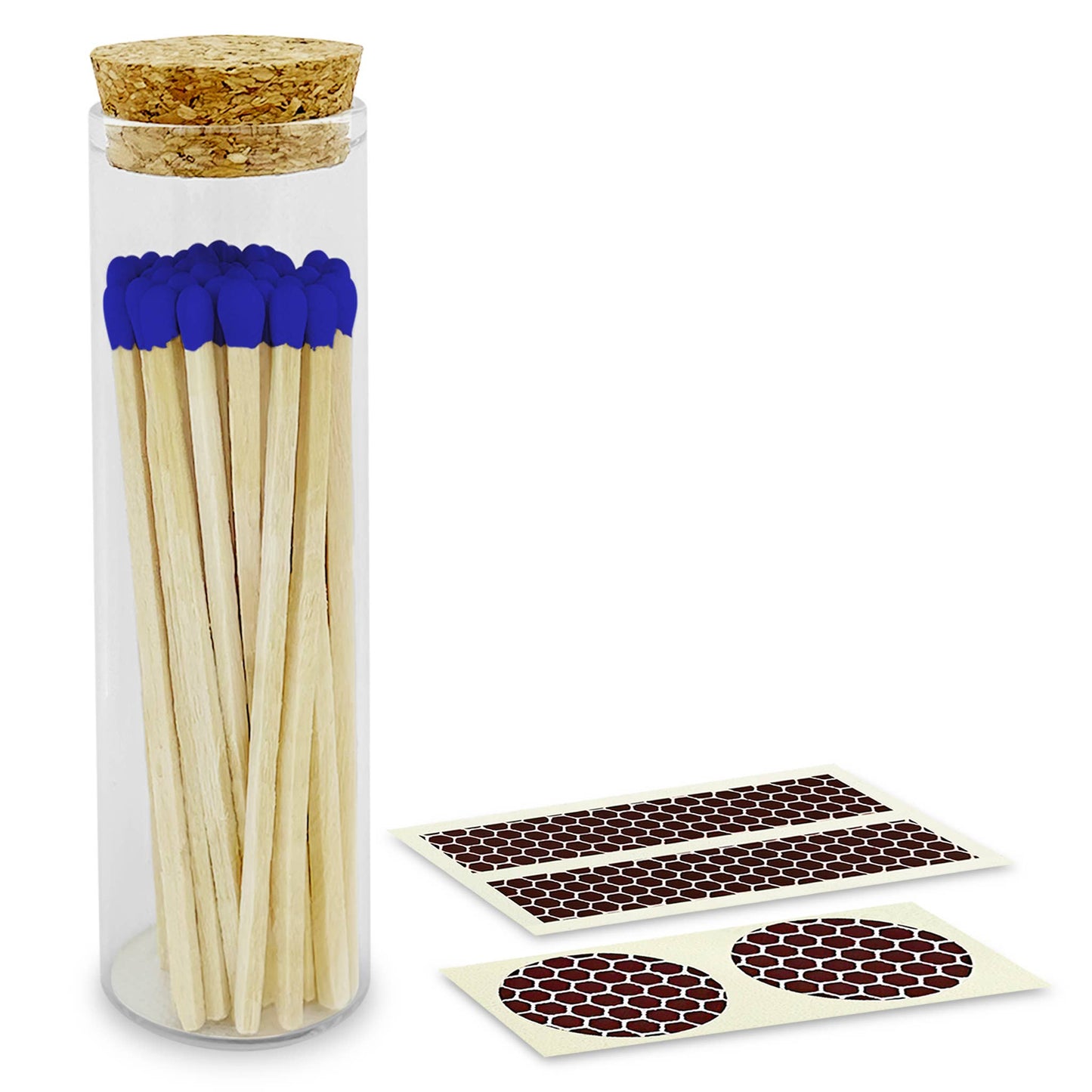 4" Matches in Chic Cork Top Jar - Colors of Your Choice