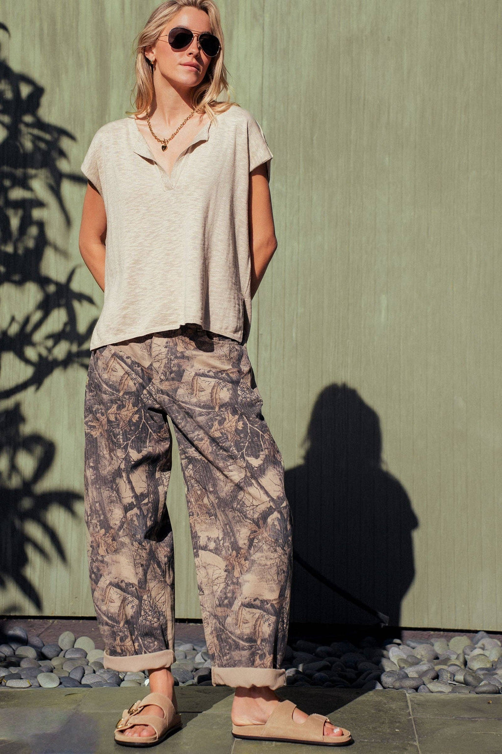 Vintage Washed Camo Barrel Pants (PRE🤍ORDER)