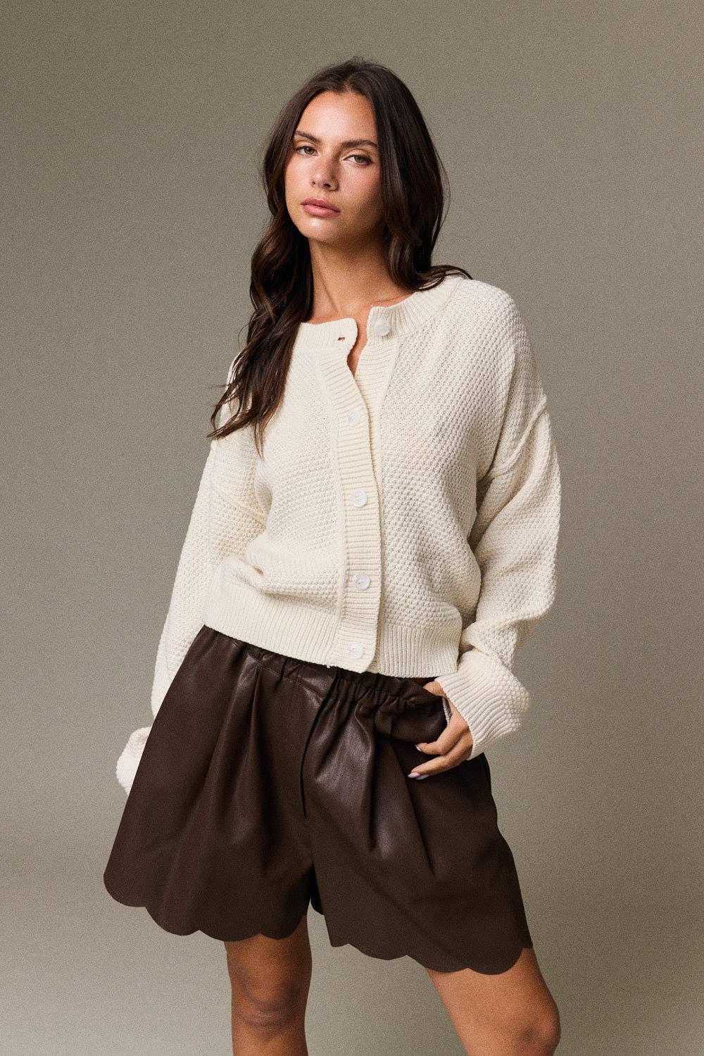 Vicky Crew Neck Cardigan (PRE🤍ORDER)