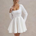 White babydoll mini dress