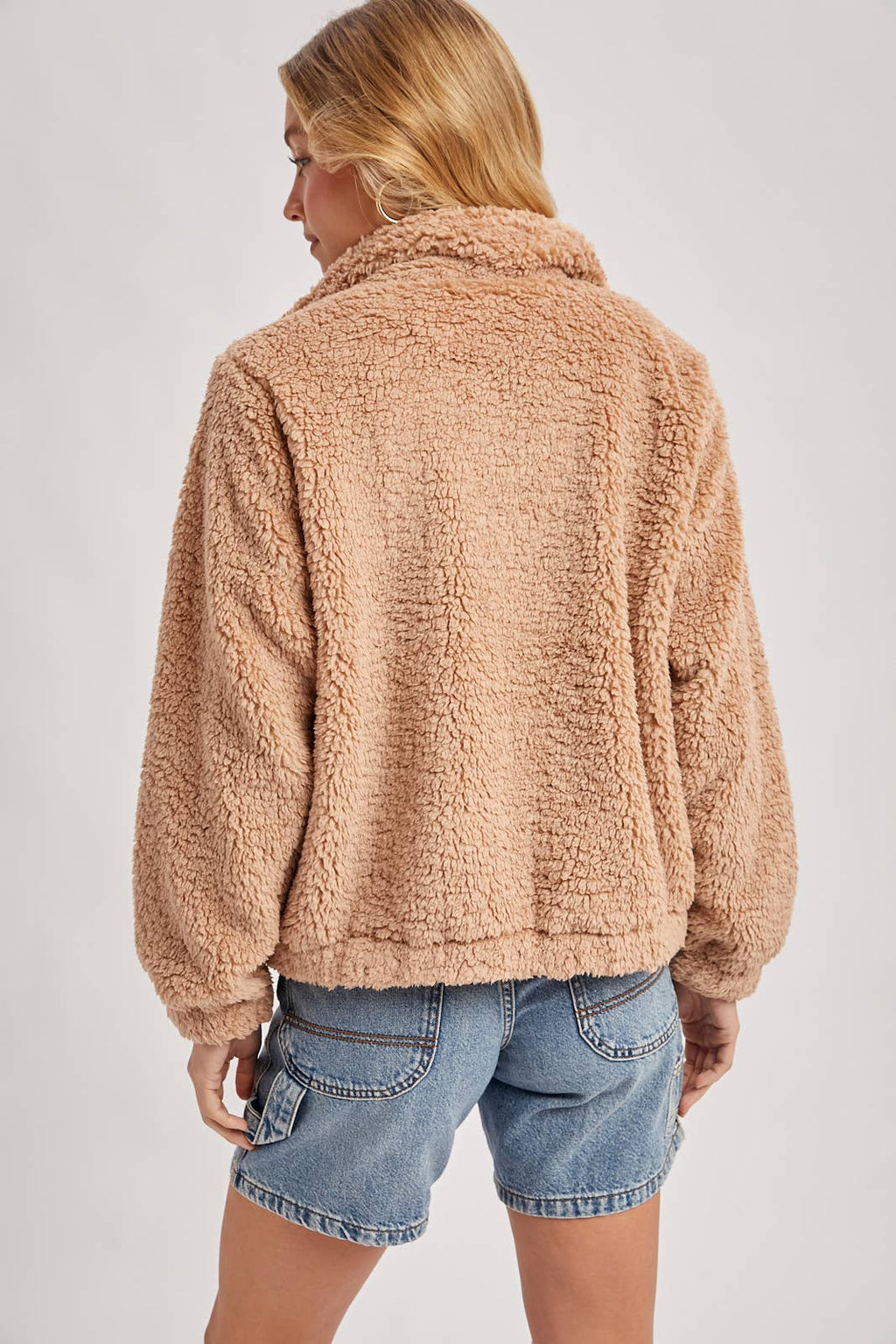 FLEECE ZIP UP TEDDY JACKET