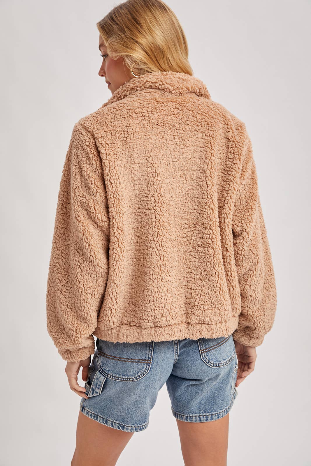 FLEECE ZIP UP TEDDY JACKET