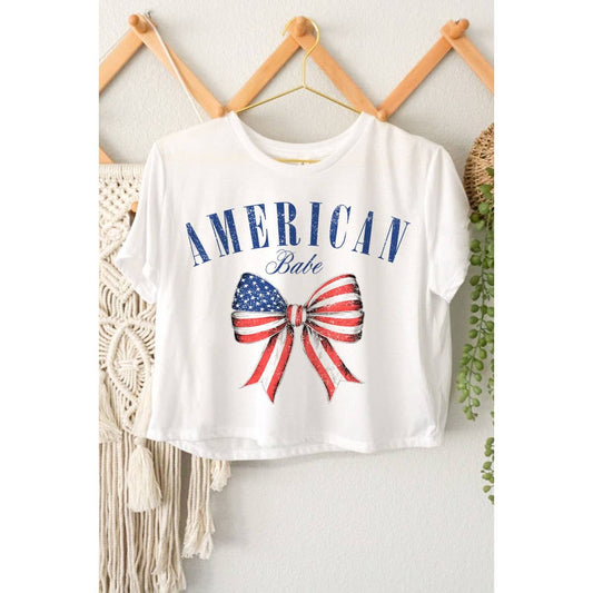 AMERICA GRAPHIC CROP TOP