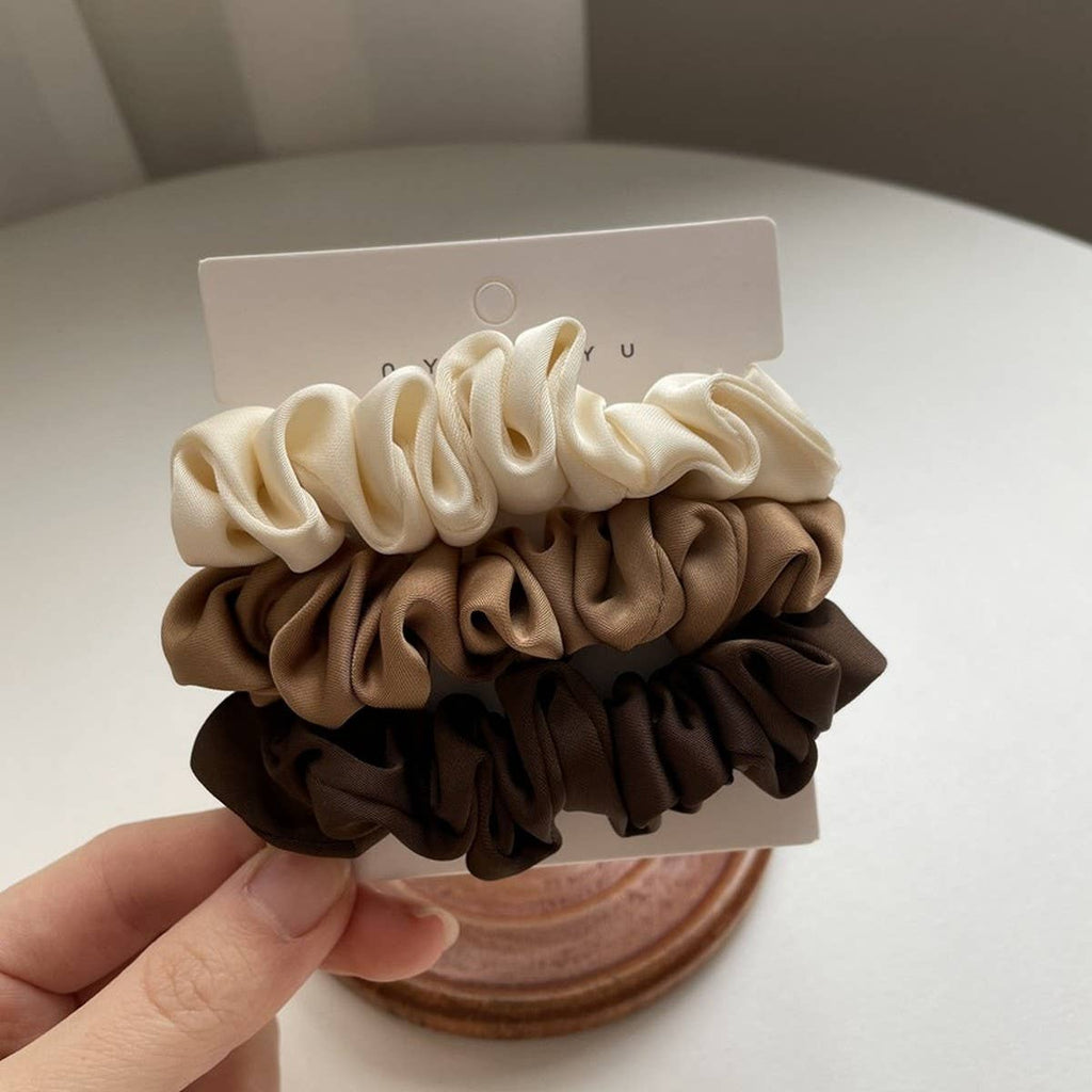 NEW TEMPERAMENT SET SIMPLE HAIR SCRUNCHIES