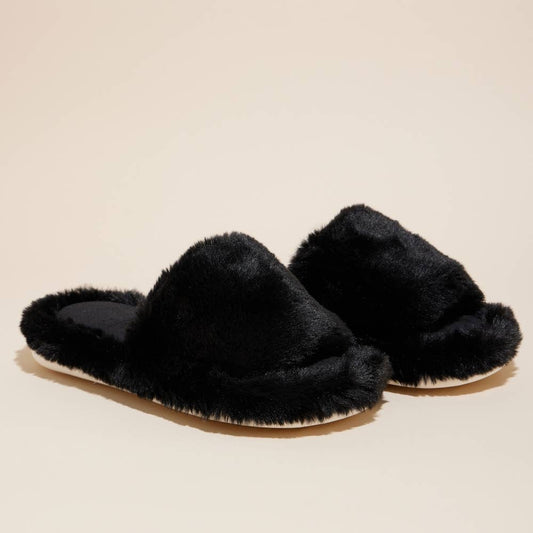 Open Toe Fuzzy Slippers