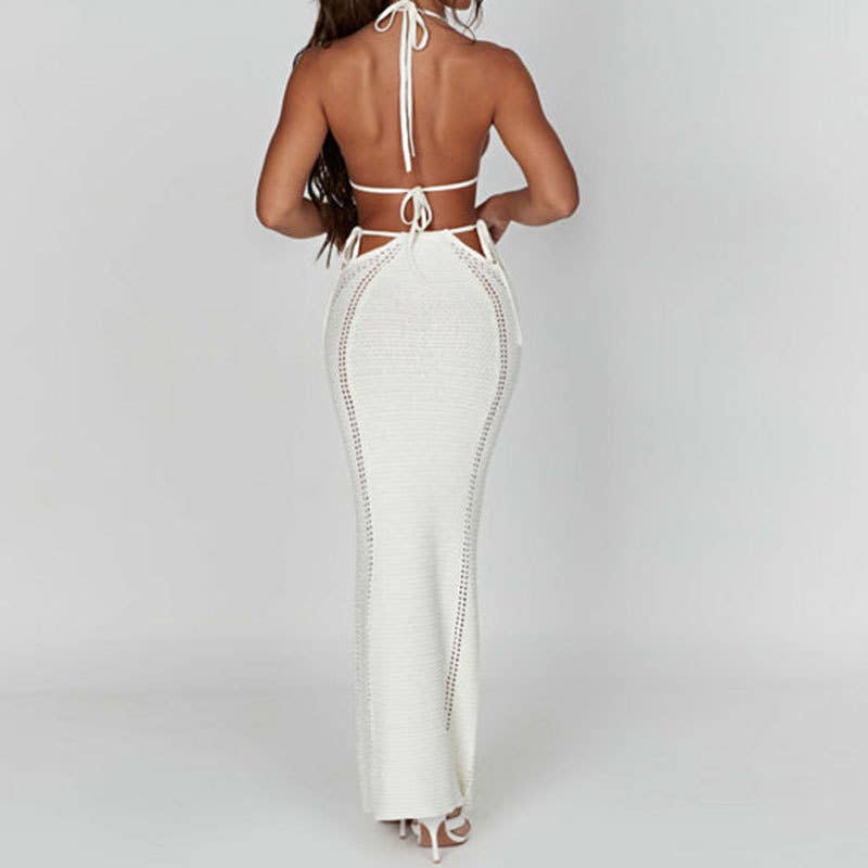 Backless Strappy Cover Up Set