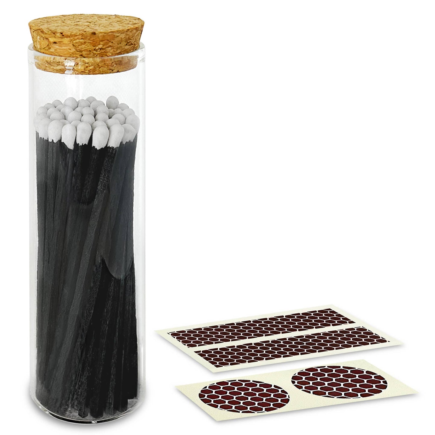 4" Matches in Chic Cork Top Jar - Colors of Your Choice
