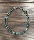16" Handmade Navajo Bead, Turquoise Necklace (PRE🤍ORDER)