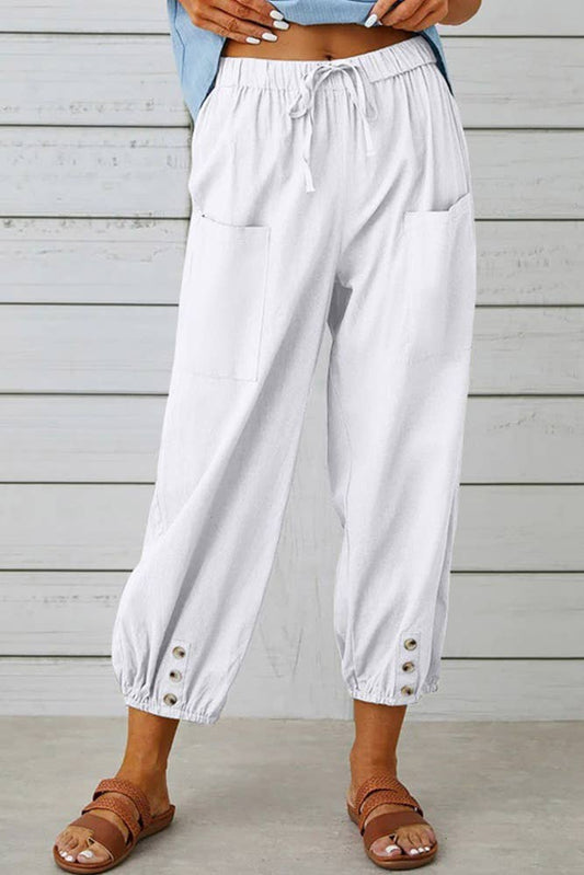 Elastic Waist Beach Pants